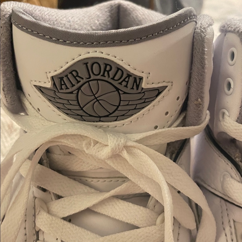 Jordan White High-Top Athletic Shoes - Picture 2 of 8